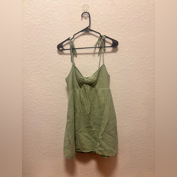 SHEIN Tops - SHEIN Sage Green Tie-Strap Camisole